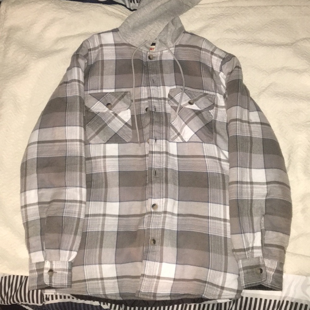 Wrangler Insulated Flannel Jacket with Hood